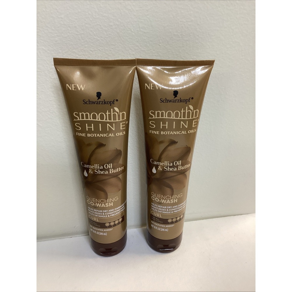 Schwarzkopf Smooth 'n Shine Curl Quenching Co-Wash Camelia Oil & Shea Butter 2PK